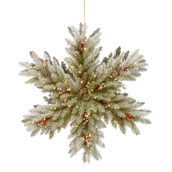 The Holiday Aisle® 32 in. Dunhill Fir DoubleSided Flocked Snowflake